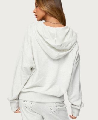 Women's Briela Star Studded Zip Up Hoodie