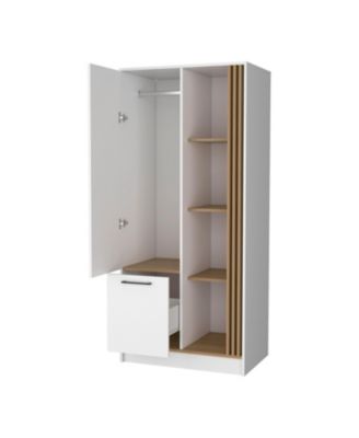 Pekin Modern Wardrobe Organizer with Shelves and Rod