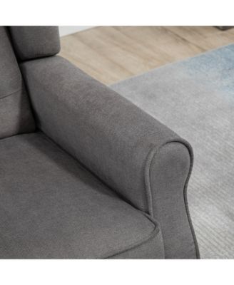 Standard Size  Fabric Upholstery Button-Tufted, Wingback, Round Arms  Accent Armchair