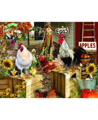 Chickens on the Farm 1000 piece Jigsaw Puzzle for Adults Large Pieces Thanksgiving