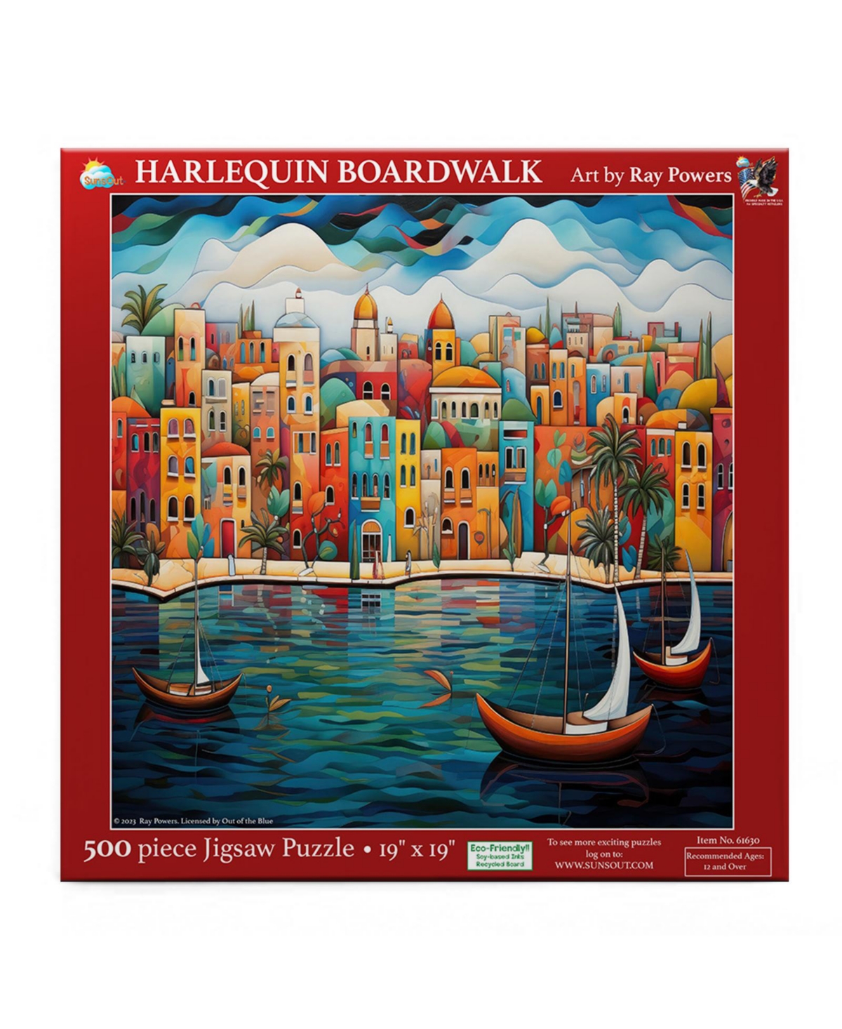 SunsOut Harlequin Boardwalk 500 piece Jigsaw Puzzle for Adults