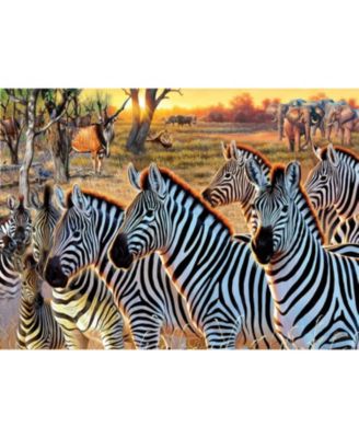 Zebras and Friends 500 piece Jigsaw Puzzle for Adults Large Pieces