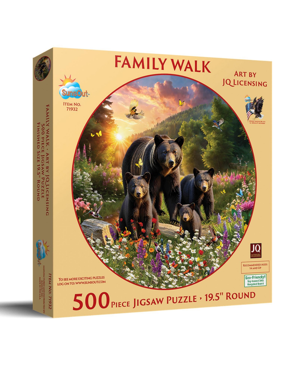 SunsOut Family Walk 500 piece Jigsaw Puzzle for Adults