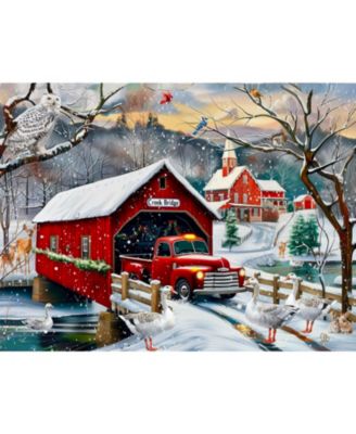 Creek Bridge 500 piece Jigsaw Puzzle for Adults Christmas