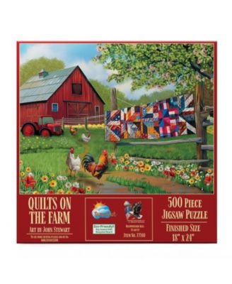Quilts on the Farm 500 piece Jigsaw Puzzle for Adults