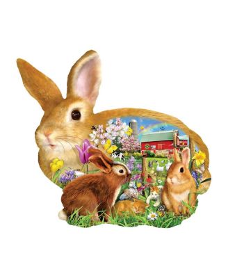 Springtime Bunnies 1000 piece Jigsaw Puzzle for Adults Special Shape Easter