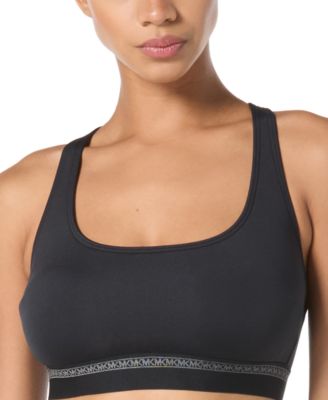 Michael Kors Women's Cross Back Scoop Neck Bra Top