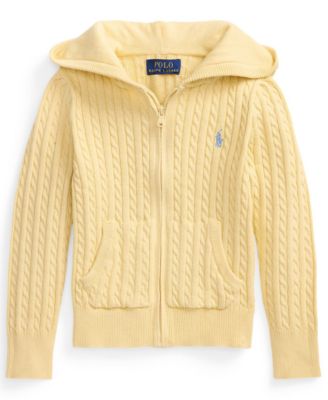 Girls' 2T-6X Mini-Cable Full-Zip Hooded Sweater
