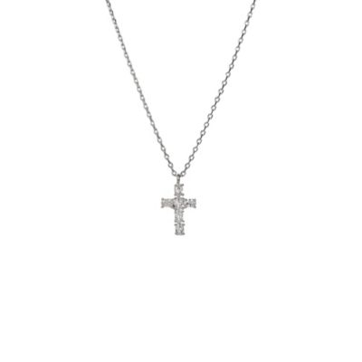 Plated Evelina Crystal Cross Necklace Holiday Gift Guide