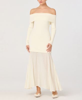 Women's Off-The-Shoulder Pull-On Dress