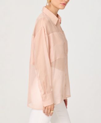 Women's Collar Neck Long-Sleeve Top