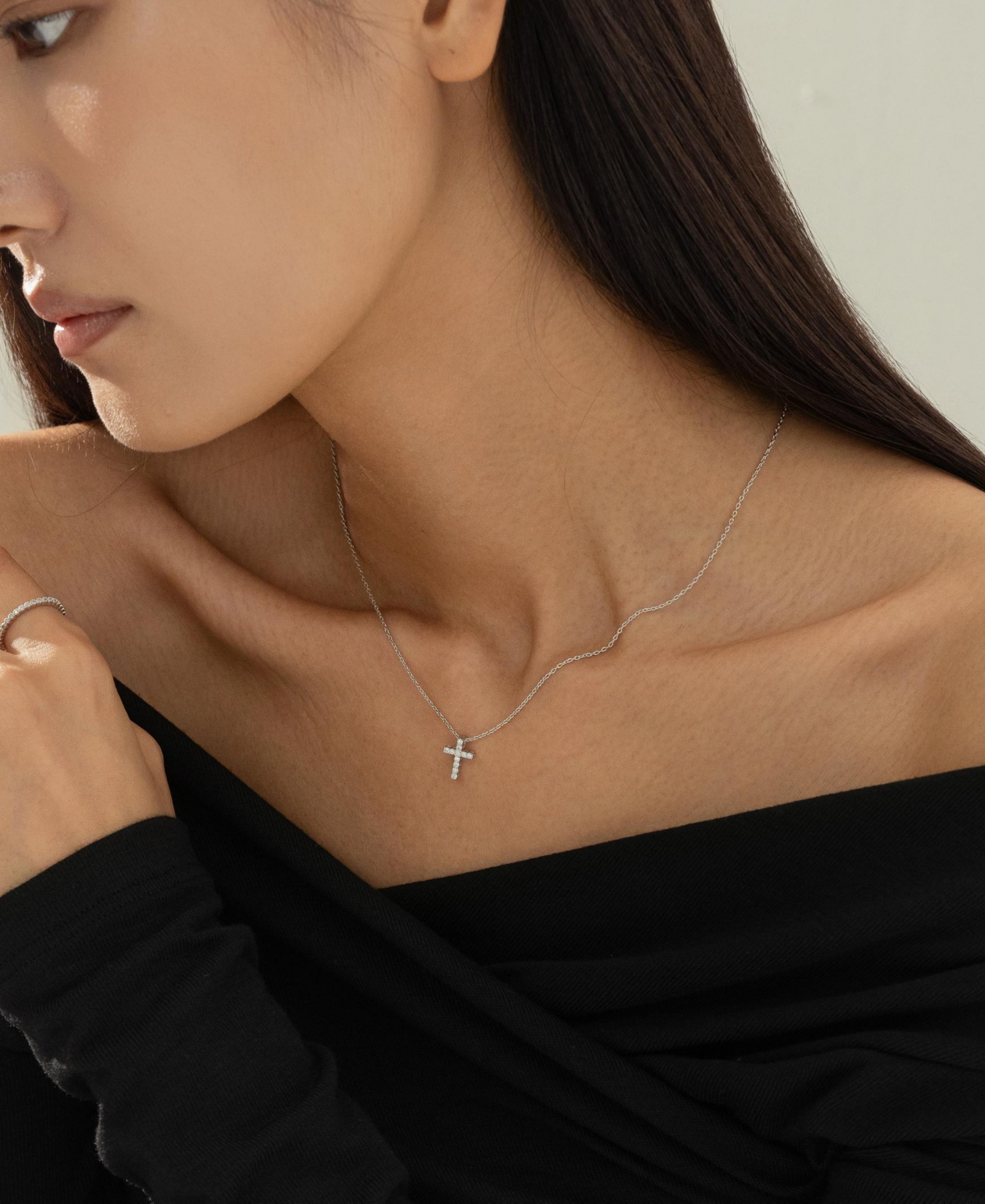 Bearfruit Jewelry Plated Aveline Crystal Cross Necklace Holiday Gift Guide