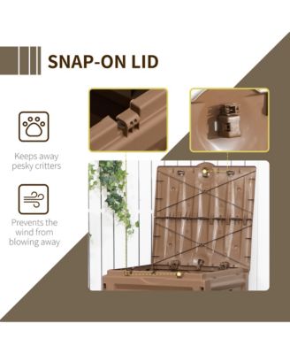 Garden Compost Bin, 120 Gallon (450L) Garden Composter with 80 Vents and 2 Sliding Doors, Lightweight & Sturdy, Fast Creation of Fertile Soil, Brown