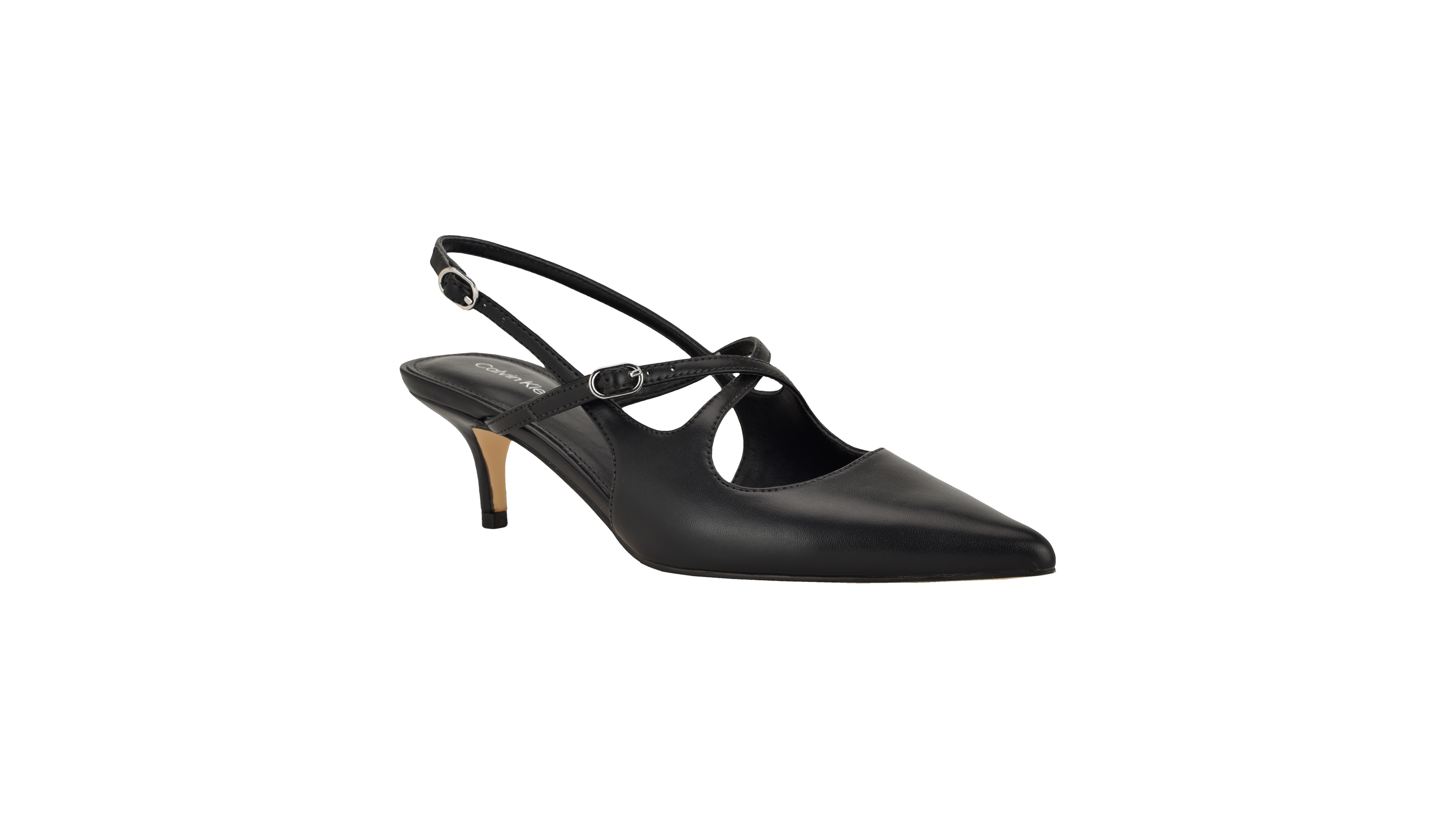 Calvin Klein Women's Vierra Strappy Slingback Kitten Heel Pumps