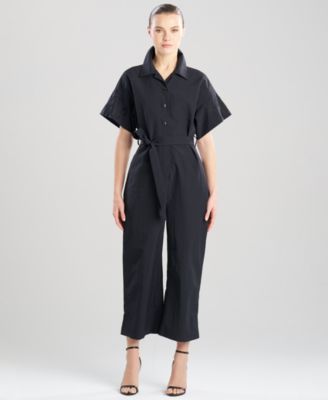 Women's Collared Short-Sleeve Jumpsuit