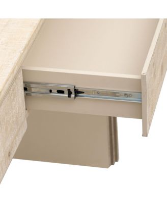 Retro Cabinet Silhouette Console Table with Open Style, Two Top Drawers