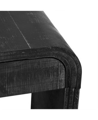 Retro Cabinet Silhouette Console Table with Open Style, Two Top Drawers