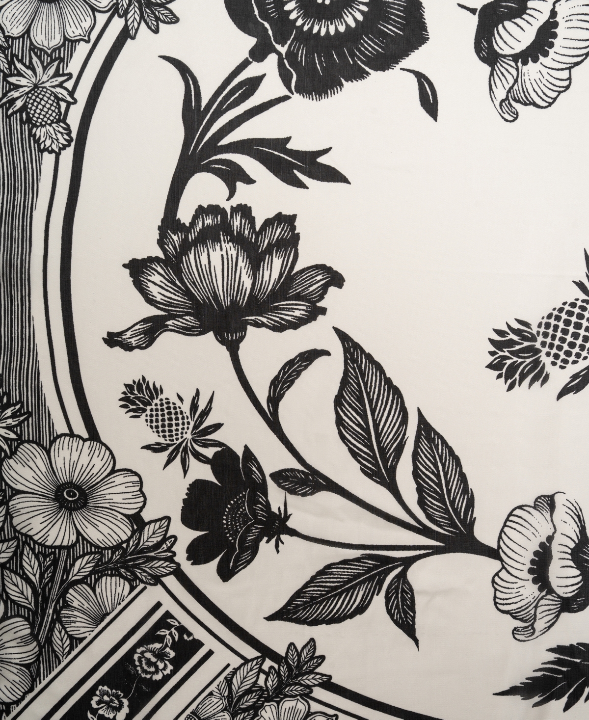 Vince Camuto Woodcut Floral Square Scarf