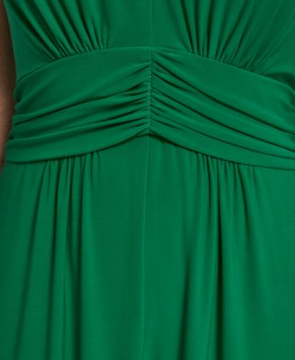 Women's Shirred Front V-Neck Jumpsuit