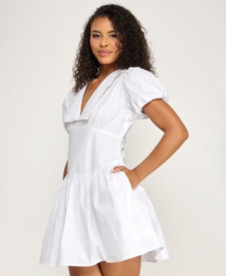 Women's Short Puff-Sleeve Dress
