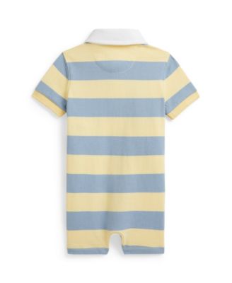 Baby Boys' Striped Rugby Collar Shortall
