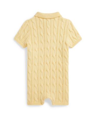 Baby Boys' Cable-Knit Shortall