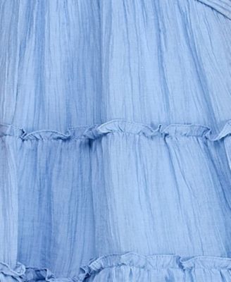 Juniors' Gauzy Rosette Mini Dress