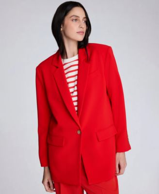 Women's One-Button Notch Collar Jacket