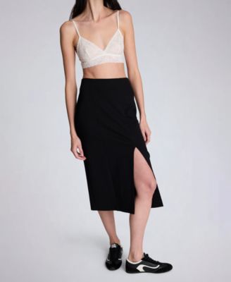 Women's Pull-On Column Slit Skirt