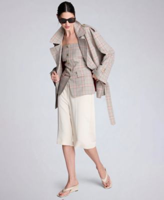 Women's Strapless Button-Front Shirt Vest