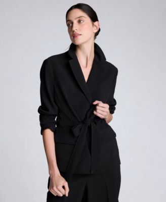 Women's Notch Collar Vision Twill Belted Jacket