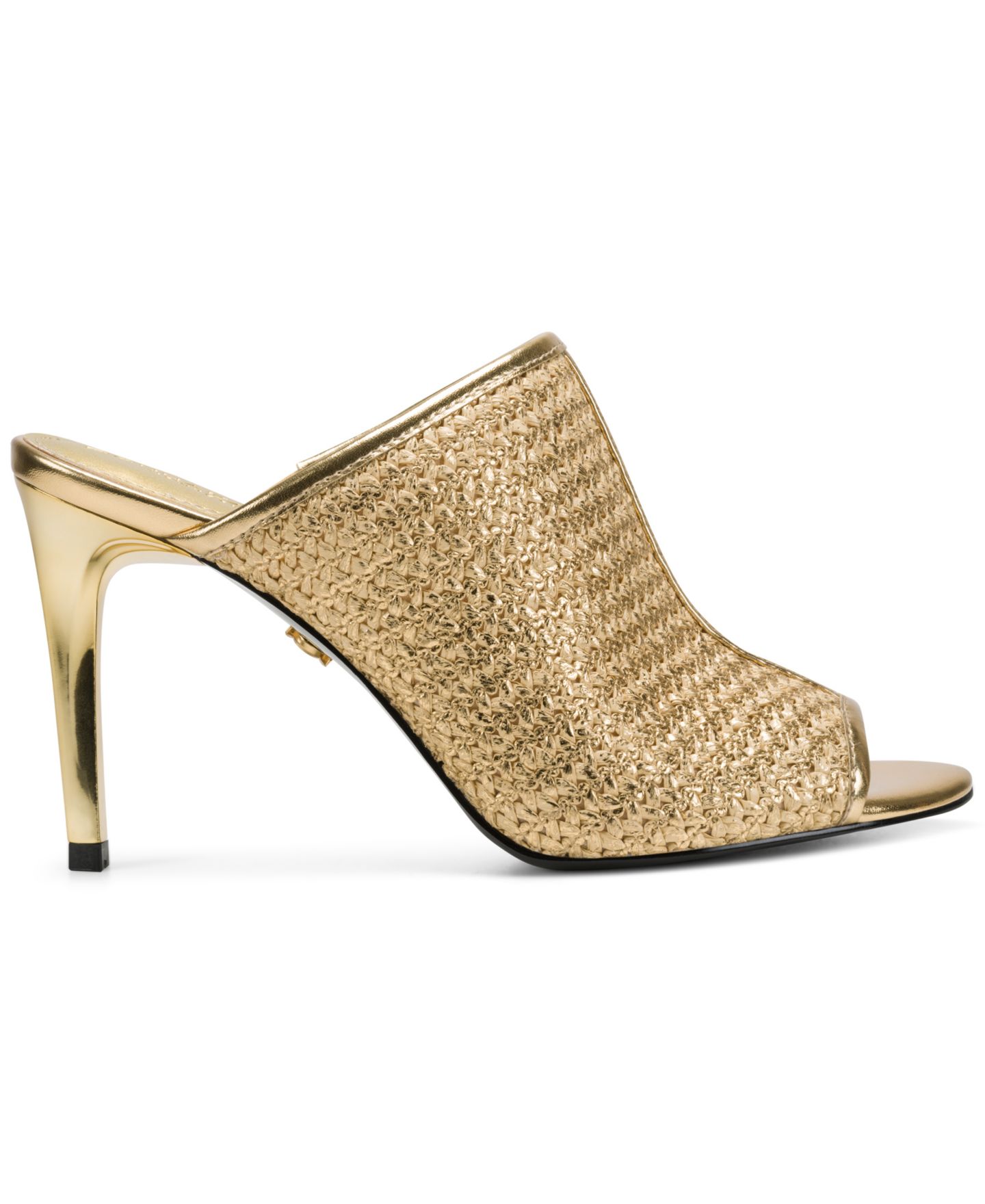 Женские сандалии Donna Karan New York Donna Mule Stiletto Dress Sandals, цвет: Золотой — фото 2