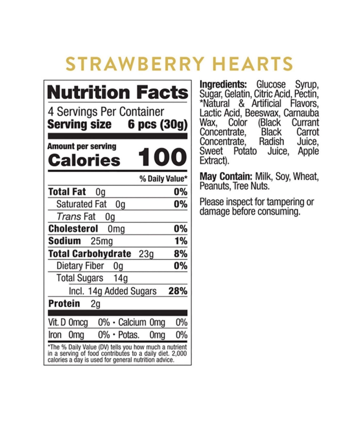 Sugarfina Valentine's Day Sweet Heart Strawberry Hearts Candy Cube Kit, 3 Pieces