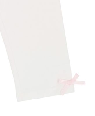 Baby Girls' Clip Dot Round Neck Mesh Top and Knit Leggings, 2-Piece Set