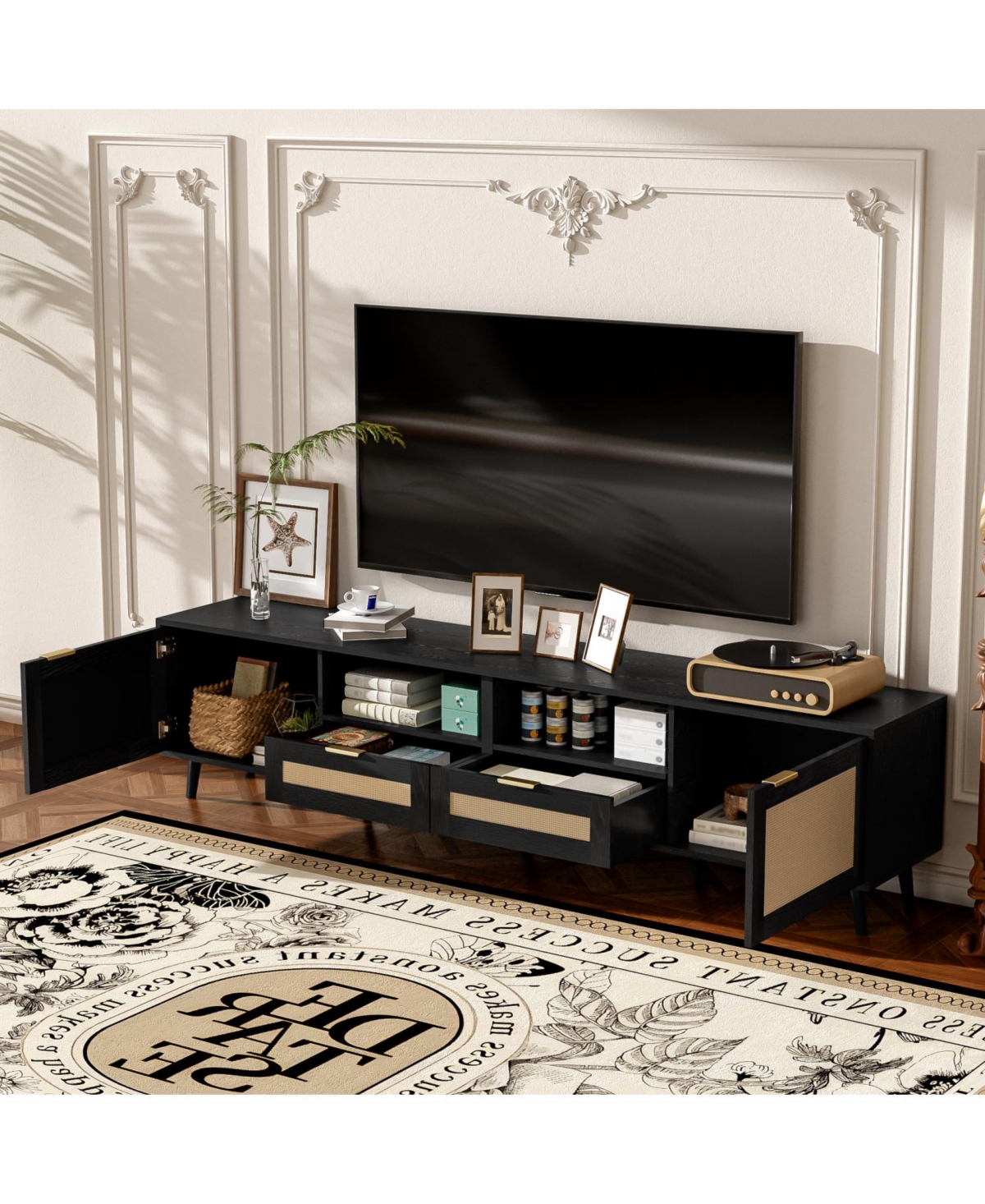 Streamdale Furniture Rattan Tv Stand for TVs