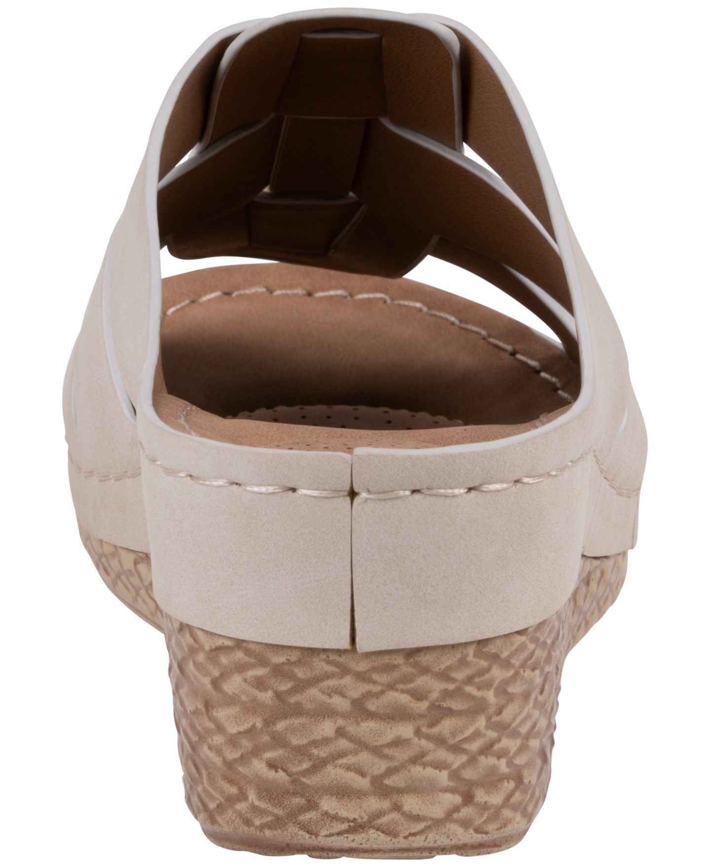 Женские сандалии GC Shoes Monte Embellished Wedge, цвет: Бежевый — фото 3