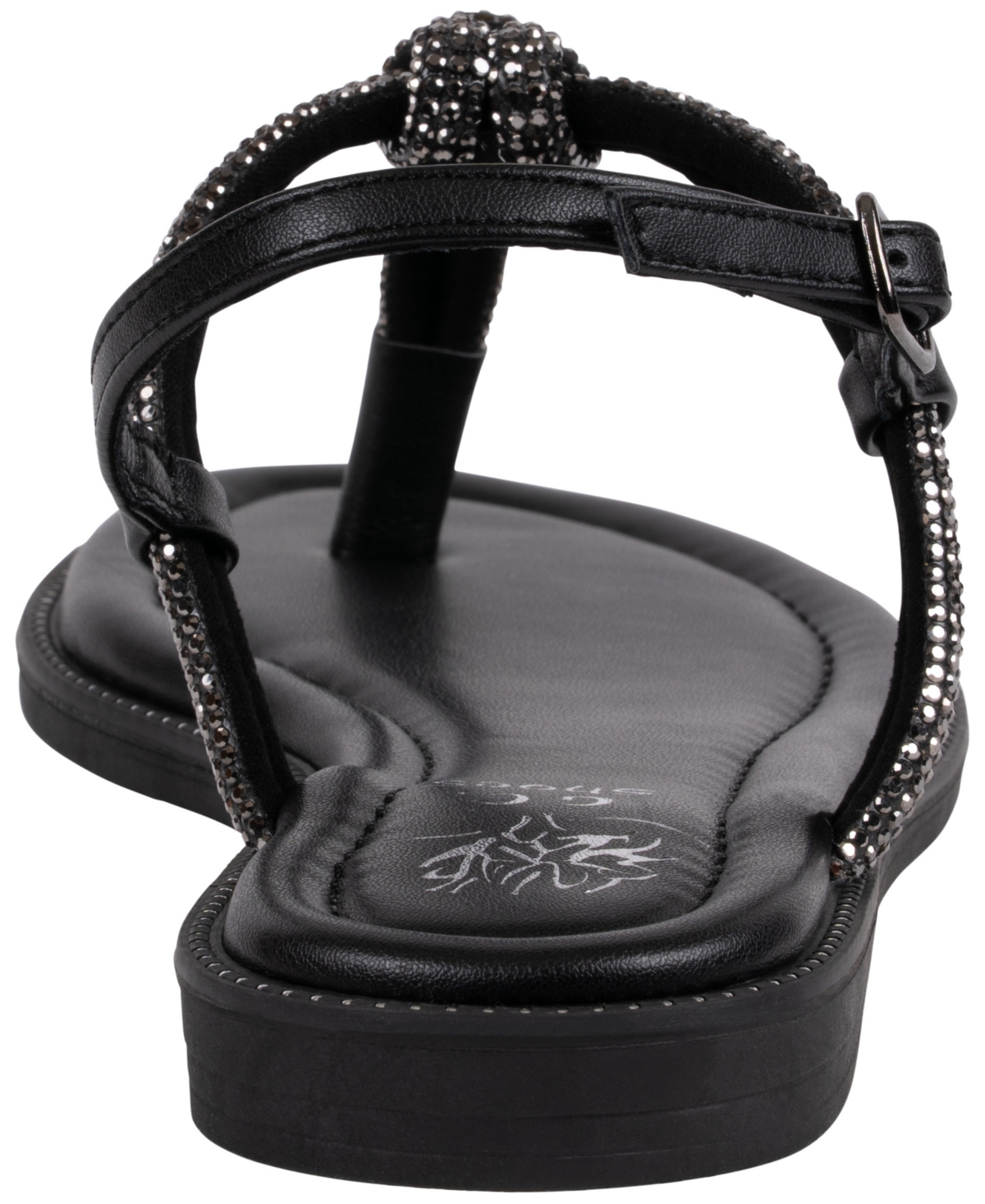 Gc Shoes Women's Embellished Buckle Flat Sandals