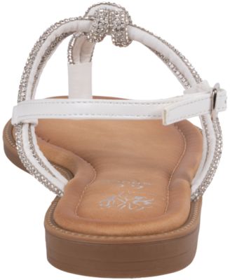 Women's Alonde Embellished T-Strap Flat Sandals