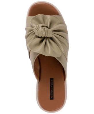 Women's Harlow Bow Slide Wedge Sandals