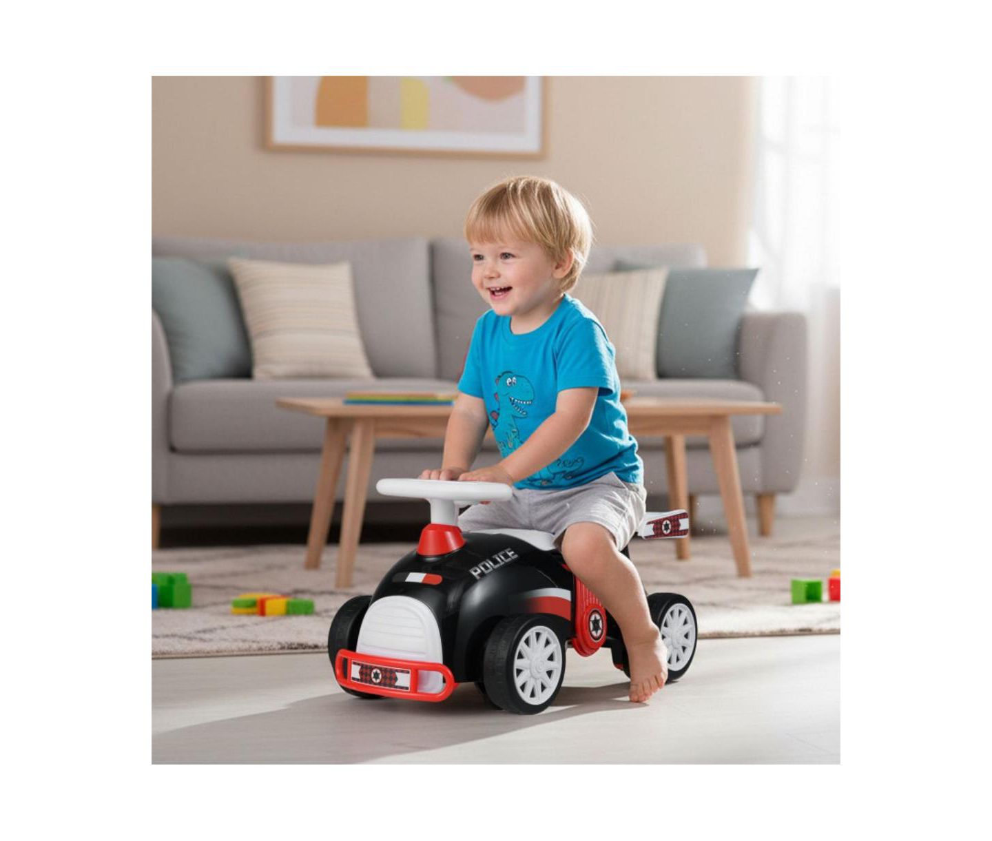 Детская игрушка HONGGE Ride-On Push Car with Music and Storage, Ages 12 Months and Up, цвет: Чёрный — фото 5