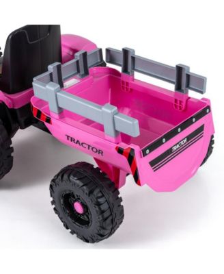Kids 24V Ride On Tractor with Detachable Trailer Remote Control and Safety Features