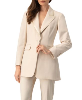 Women's Tailored Blazer With Satin Lapel