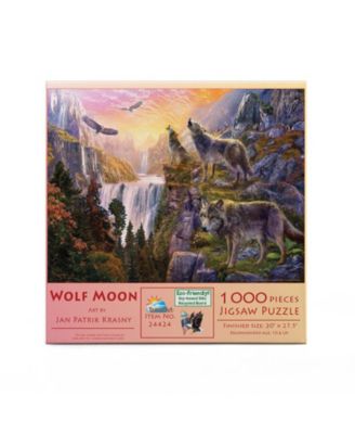 Wolf Sun/Wolf Moon 1000 piece Jigsaw Puzzle for Adults