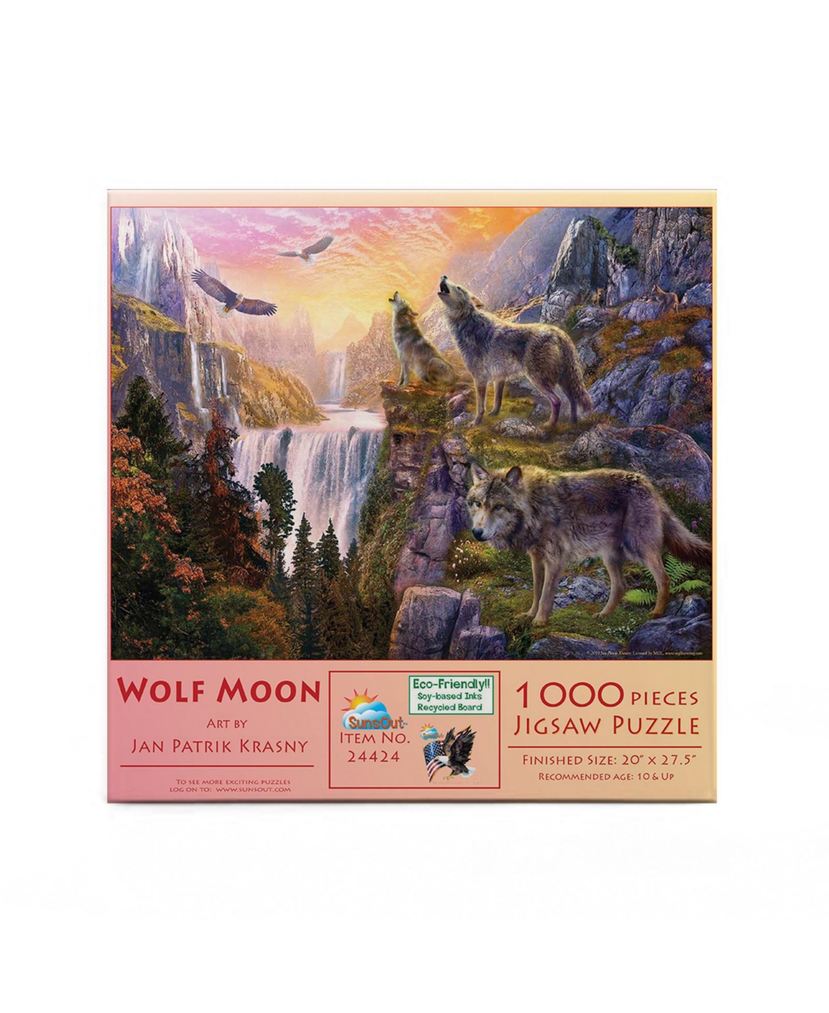 SunsOut Wolf Sun/Wolf Moon 1000 piece Jigsaw Puzzle for Adults