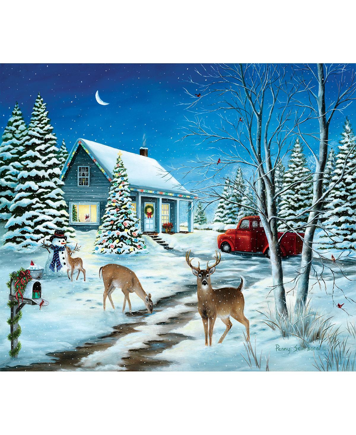 SunsOut Unexpected Christmas Guests 550 piece Jigsaw Puzzle for Adults Christmas