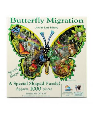 Butterfly Migration 1000 piece Jigsaw Puzzle for Adults Special Shape
