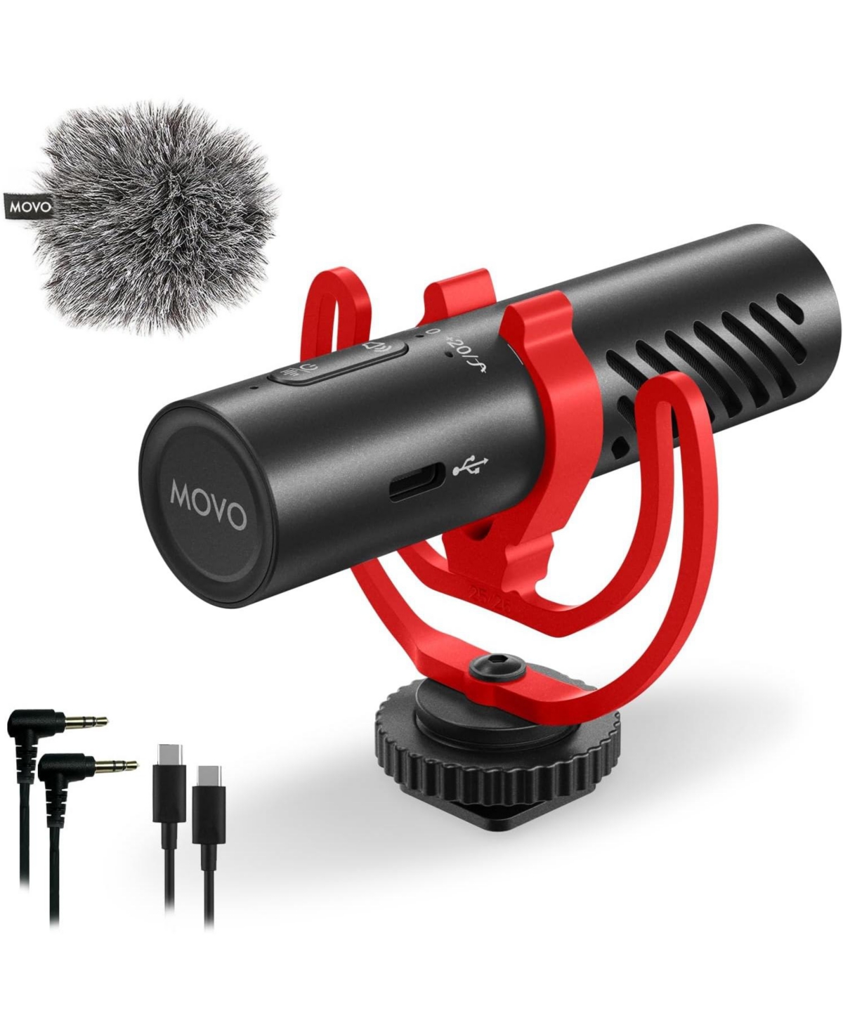 Movo VXR10-ai Shotgun Microphone with Ai Noise Cancellation for Cameras, Smartphones, Computers