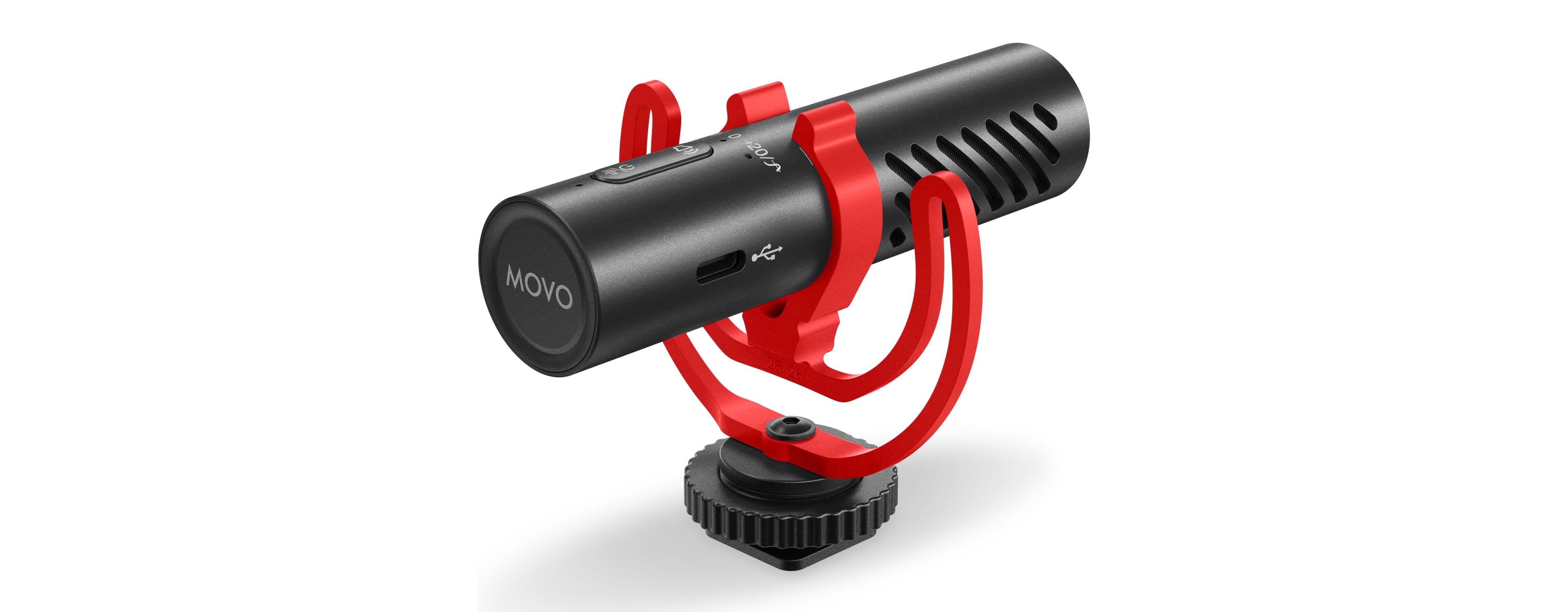 Movo VXR10-ai Shotgun Microphone with Ai Noise Cancellation for Cameras, Smartphones, Computers