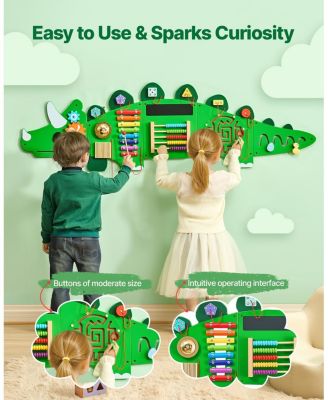 Montessori Wall Activity Board for Kids with Sensory Learning Games