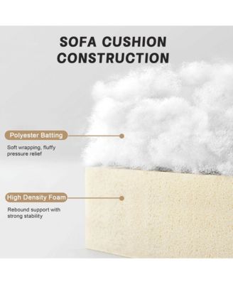 L-shaped Modular Sofa- Chenille, Wheat, Storage, Footstool